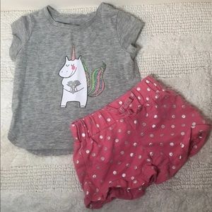 Carter’s 2 pc Unicorn Outfit (18 mo)